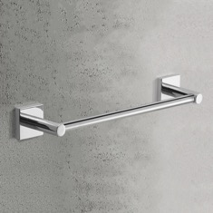 Towel Bar, 12 Inch, Modern, Chrome
